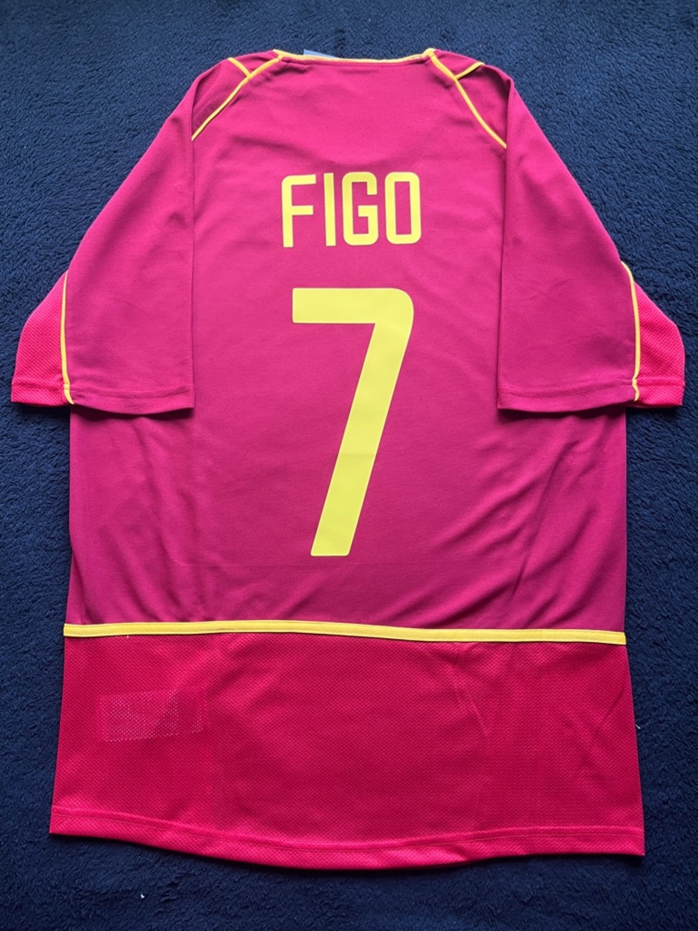 Figo #7 Portugal Medium Soccer Jersey 2002 Retro Home